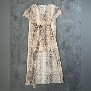 Entro Snake Print Hi-Lo Tunic Bikini Coverup